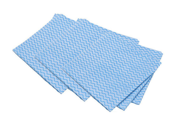 Spunlace Cross Lapping ผ้าเช็ดทำความสะอาดแบบไม่ทอผ้าฝ้าย 100% พับได้